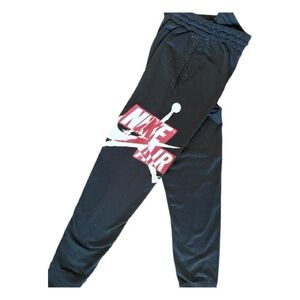 Jordan Nike Air - Black Pants - Size M, Silhouette Logo